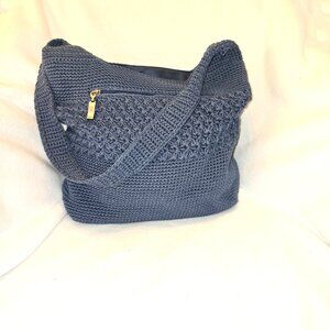 Worthington Crochet Shoulder Bag Blue